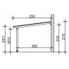 Tonnelle adossée premium - Largeur 648 cm