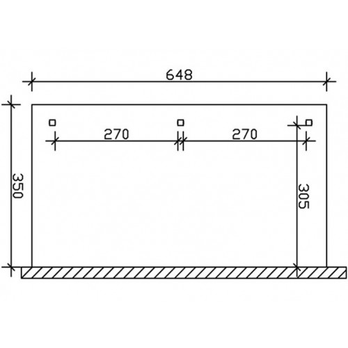 Tonnelle adossée premium - Largeur 648 cm