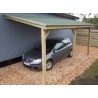 ABRI VOITURE ADOSSÉ BOIS AUTOCLAVE 3.00 X 5.00 M