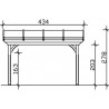 Toit terrasse en bois adossé