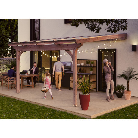 Toit terrasse en bois adossé