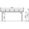 Toit terrasse en bois adossé