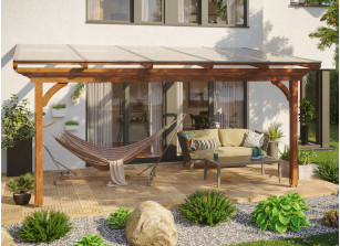 Toit terrasse en bois adossé