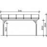 Toit terrasse en bois adossé