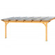 Toit terrasse en bois adossé