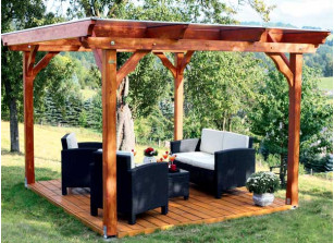 Pavillon de jardin kiosque 9m2 Katrin: style et bois Premium. Garanti 5 ans