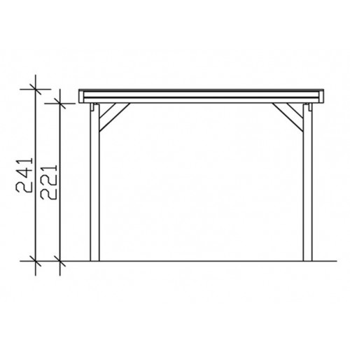 CARPORT BOIS TRAITÉ TOIT ALU