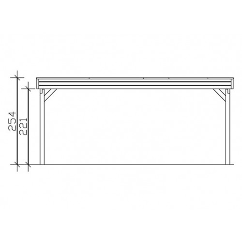 CARPORT BOIS TRAITÉ TOIT ALU