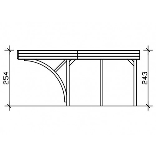CARPORT DOUBLE TOIT ALU