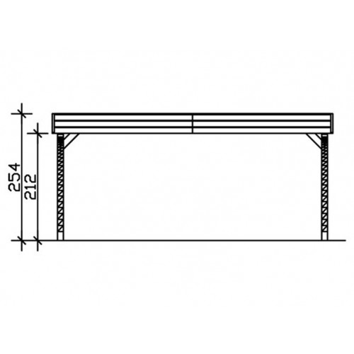 CARPORT DOUBLE TOIT ALU
