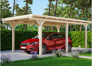 CARPORT BOIS LAMELLE-COLLE 16M2