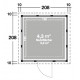 ABRI JARDIN ACIER 4.30 M2