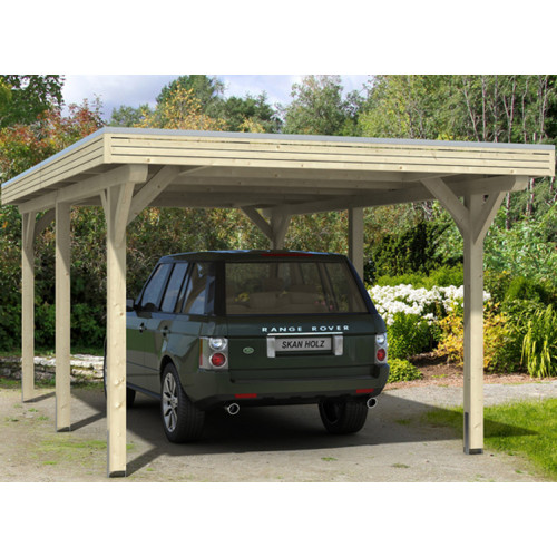 CARPORT BOIS LAMELLE-COLLE 16M2