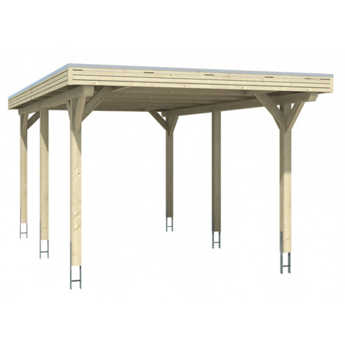 CARPORT BOIS LAMELLE-COLLE 16M2