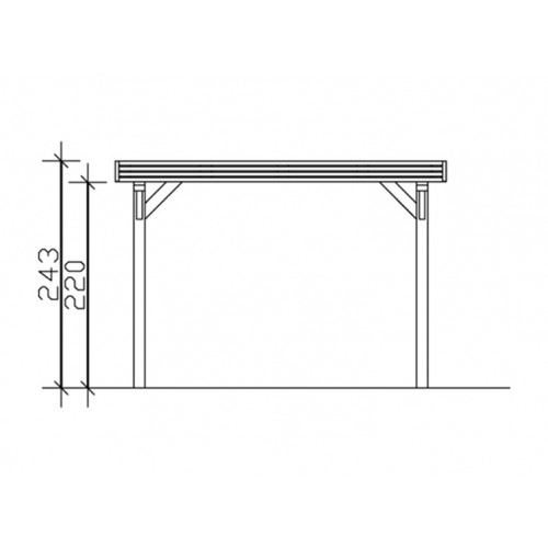 CARPORT BOIS LAMELLE-COLLE 16M2