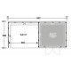 ABRI EN ACIER 6.40 M2 AVEC AUVENT 