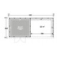 ABRI ACIER 6.40 M2 AUVENT VITRÉ 