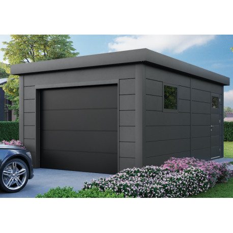 GARAGE ACIER AVEC PORTE MOTORISÉE