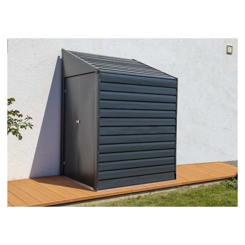 Abri de rangement extérieur en acier, adossable - 2.5 m²