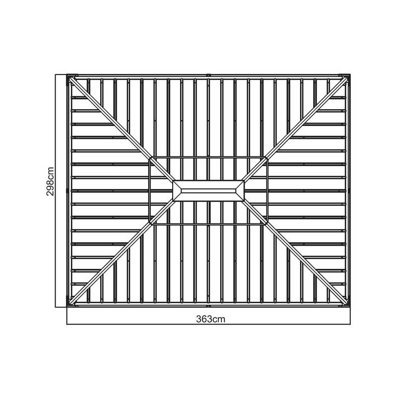 Tonnelle de jardin 3x4xH.2,85m- Structure Acier & Aluminium & toile  Polyester 180gm2- moustiquaires & rideaux polyester 160gm2