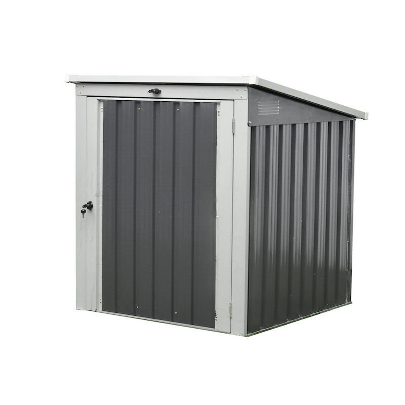 Cache Poubelle Simple en Aluminium thermolaqué 1x240 Litres - Gris