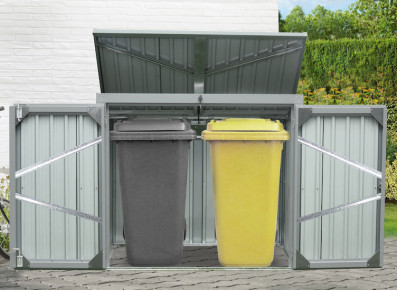 DOUBLE ABRI À POUBELLES