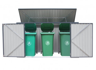 ABRI POUR 3 POUBELLES 240L