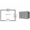 Abri bois panneaux 28 mm avec auvent