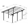 Carport cintré en aluminium