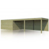 Abri bois traité 28 mm combiné avec grand carport