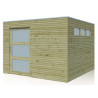 Abri de jardin en bois parois 28 mm avec porte coulissante