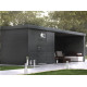 ABRI EN ACIER 5.70 M2 AVEC AUVENT 