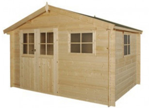CHALET DE JARDIN EN BOIS MADRIERS 28 MM