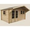 CHALET BOIS DE JARDIN EN KIT MADRIER 44 MM L 4.65 x P 3.91 M