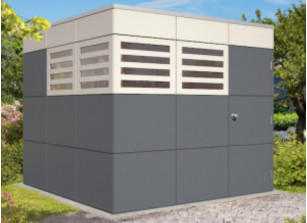 ABRI JARDIN TOIT PLAT PANNEAUX 10MM