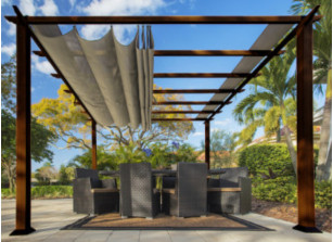 PERGOLA ALUMINIUM EFFET BOIS