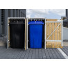 ABRI BOIS 2 POUBELLES 140L