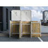 ABRI BOIS 2 POUBELLES 140L