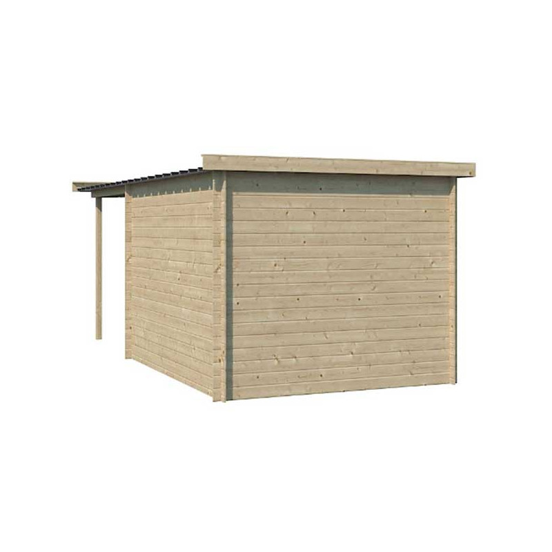 abris jardin de 3,4 x 3,4m+ bûcher avec sa toiture en bac acier