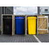 CACHE-POUBELLES BOIS TRIPLE 140L