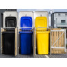 CACHE-POUBELLES BOIS TRIPLE 140L