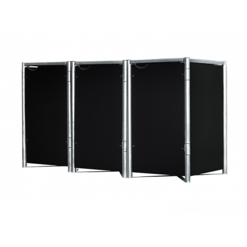 COFFRE DE JARDIN 3 POUBELLES 140L