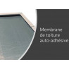 Option rouleau de membrane auto-adhésive composée de bitume et couche d'aluminium pour couvrir le toit plat de votre abri