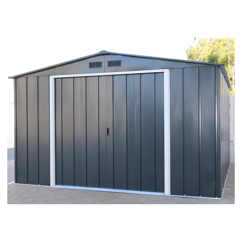 Abri de jardin métal 7,1 m2 double porte