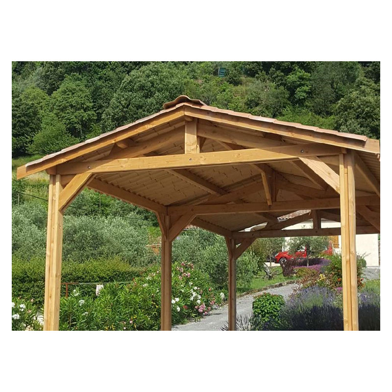 Abri bois douglas de 5m2 avec sa toiture double pente - HABRITA