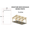 OSSATURE DOUGLAS MONO-PENTE 40M2