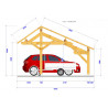 CHARPENTE BOIS ASYMETRIQUE TENON/MORTAISE - 34M2