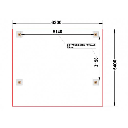 CHARPENTE BOIS ASYMETRIQUE TENON/MORTAISE - 34M2