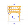CHARPENTE BOIS MONOPENTE TENON/MORTAISE - 18M2