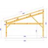 CHARPENTE BOIS MONOPENTE TENON/MORTAISE - 34M2